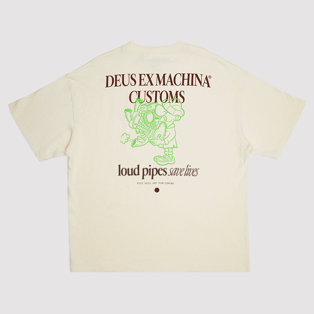 Pipes Tee Dirty White