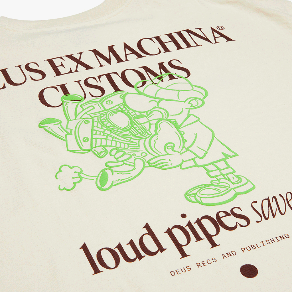 Pipes Tee Dirty White