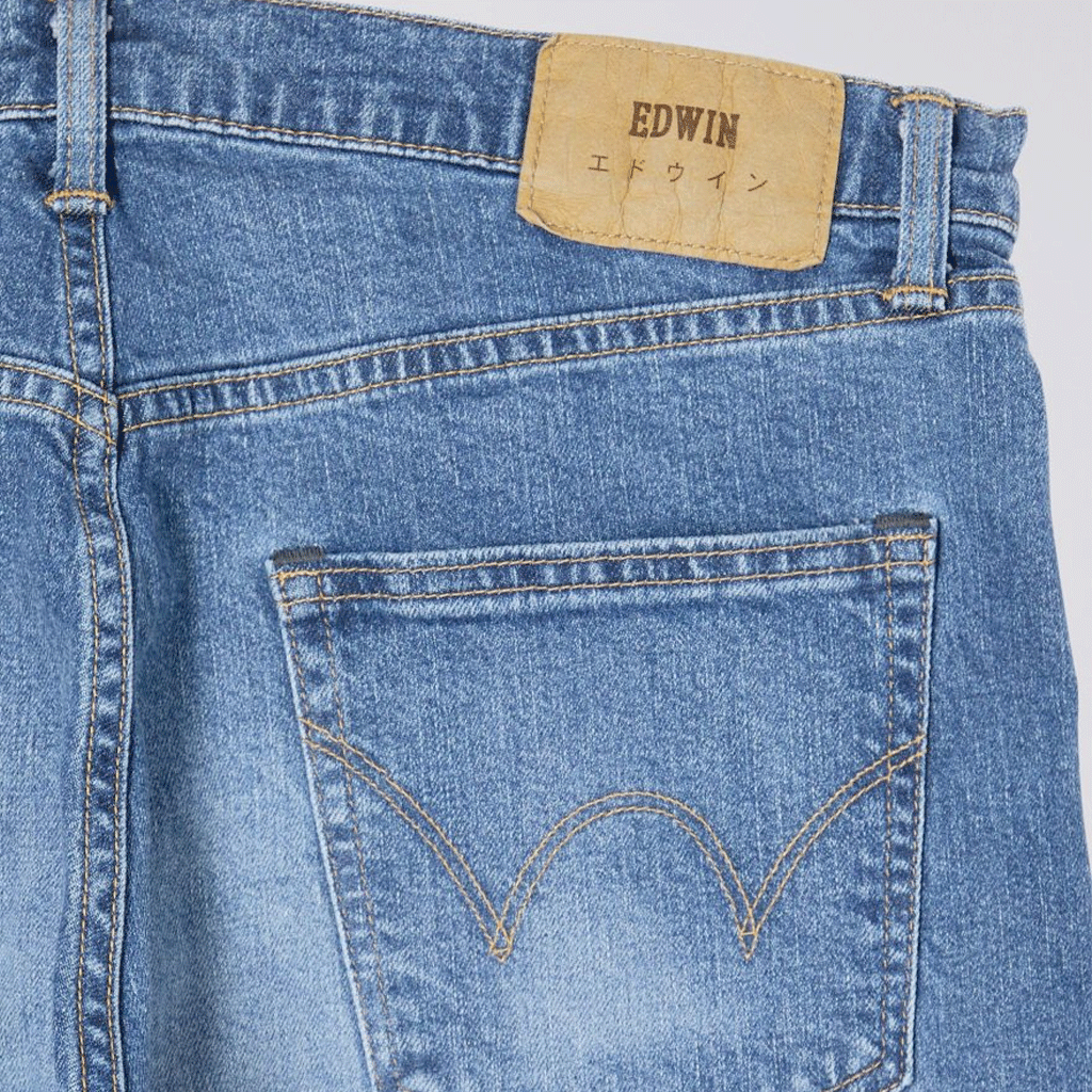 Edwin Regular Tapered Jeans Blue Light Used