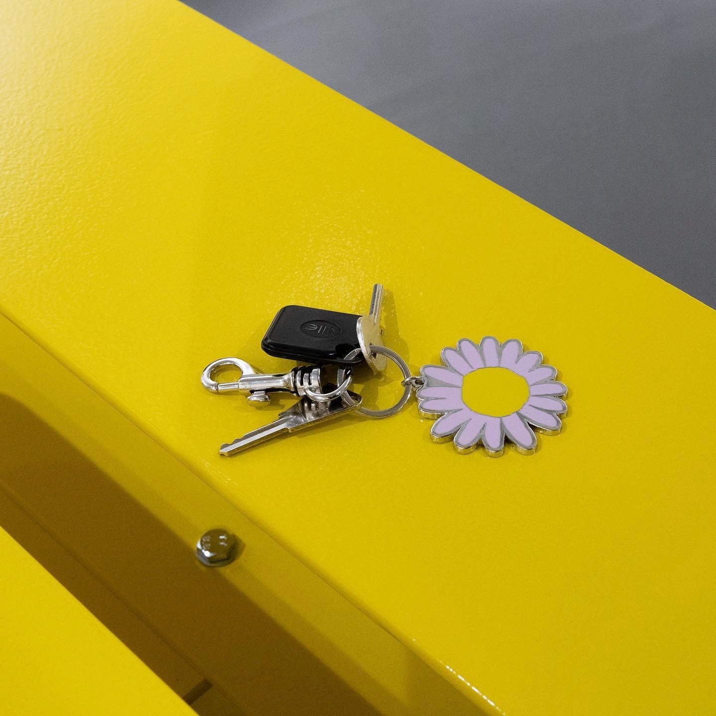 Porte Clé Big Flower Pink