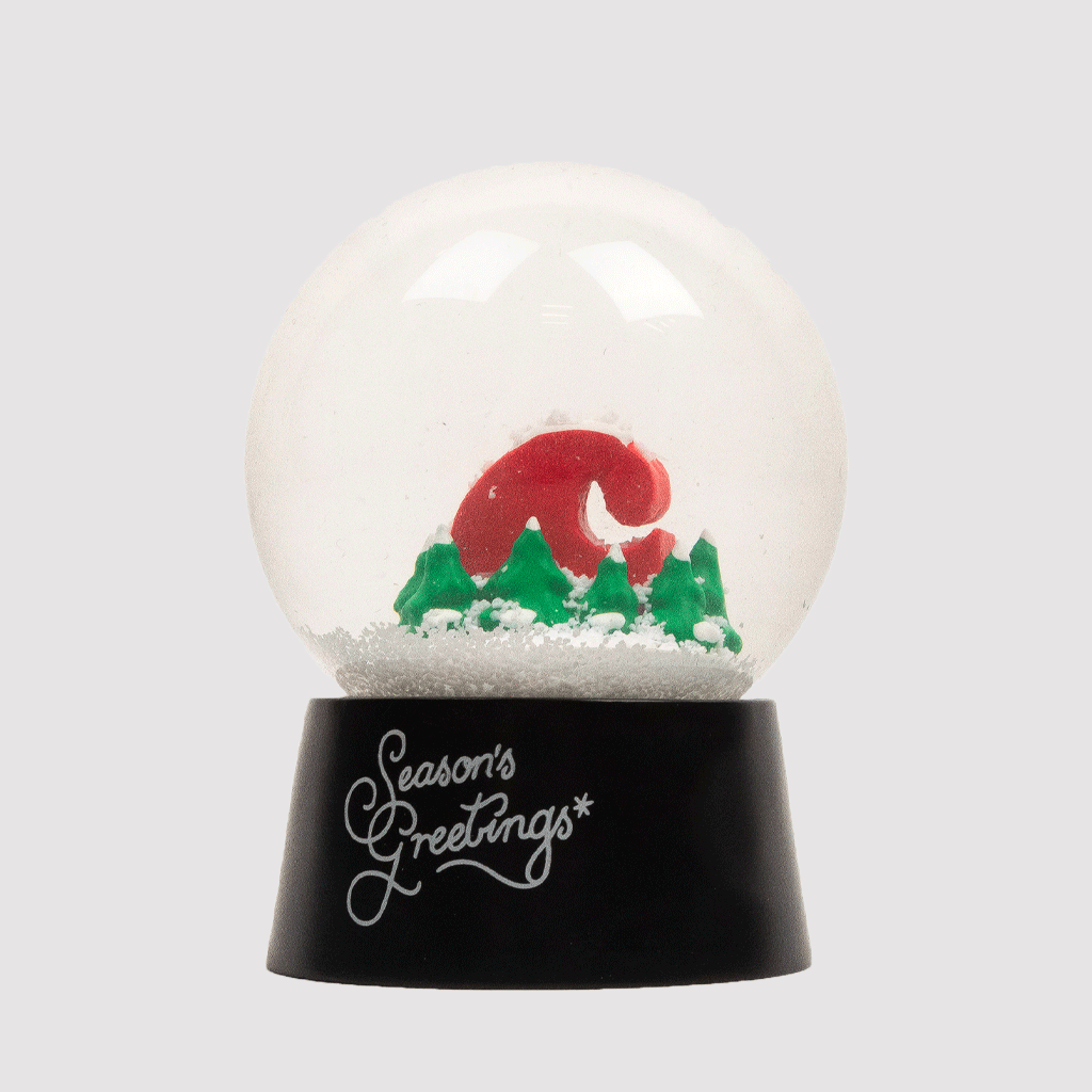 Season's Greetings Snow Globe Glass
