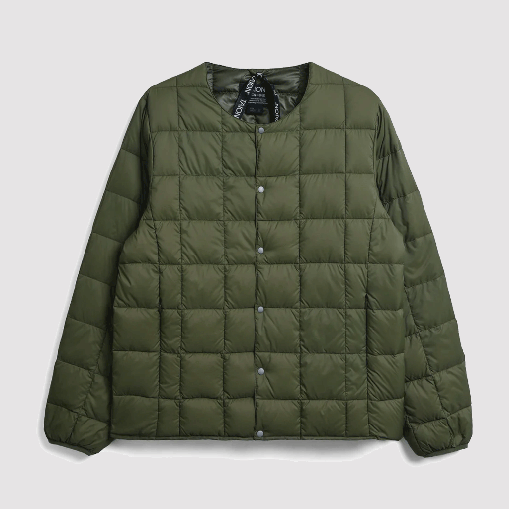 Crew Neck Down Jacket D. Olive