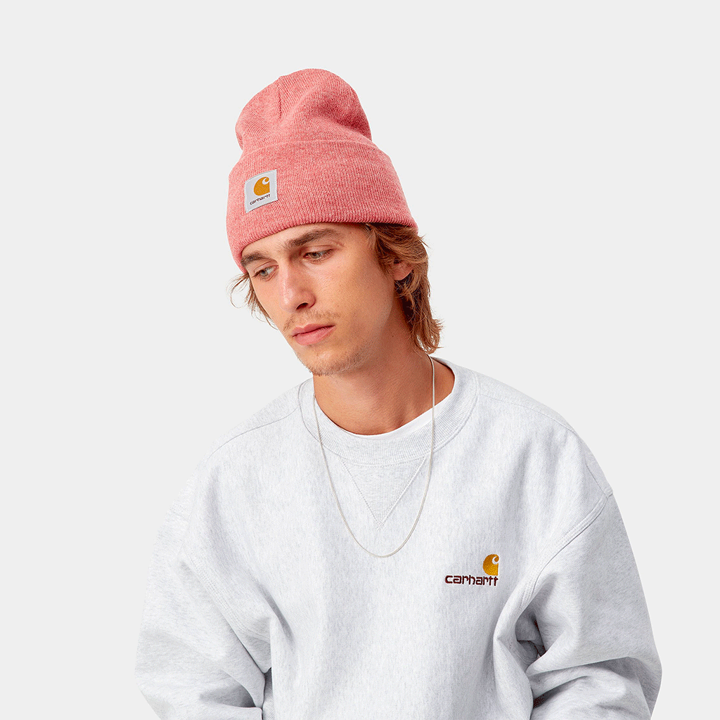 Acrylic Watch Hat Misty Blush Heather