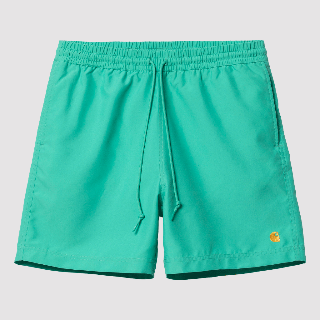 Chase Swim Trunks Aqua Green / Gold