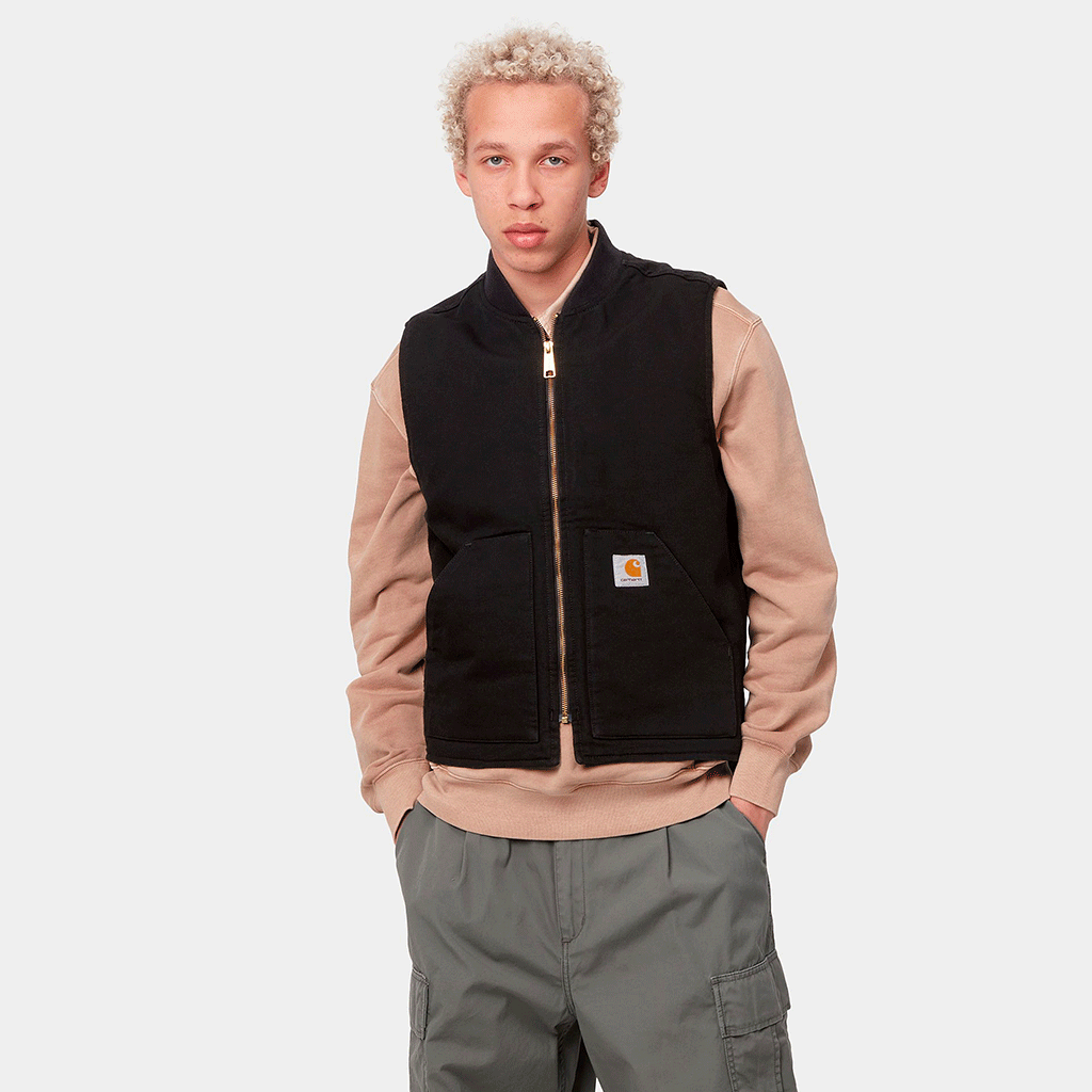 Classic Vest Black Rinsed