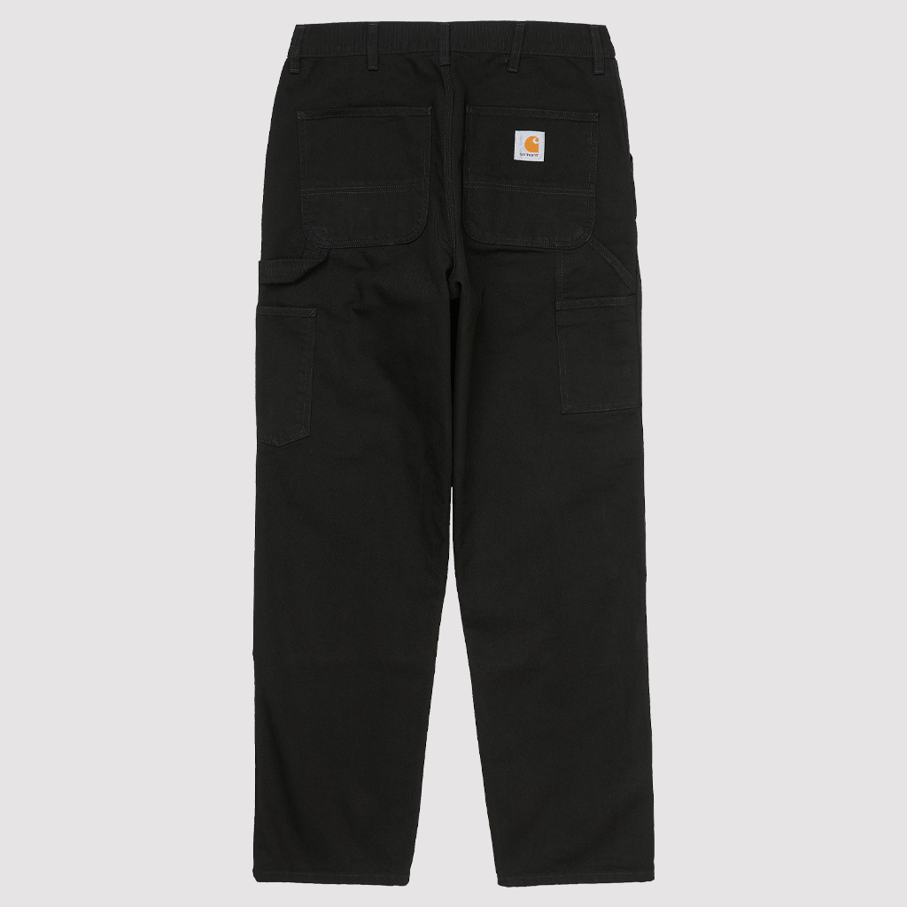 Double Knee Pant Black rinsed