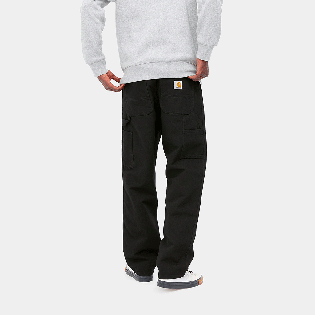 Double Knee Pant Black rinsed