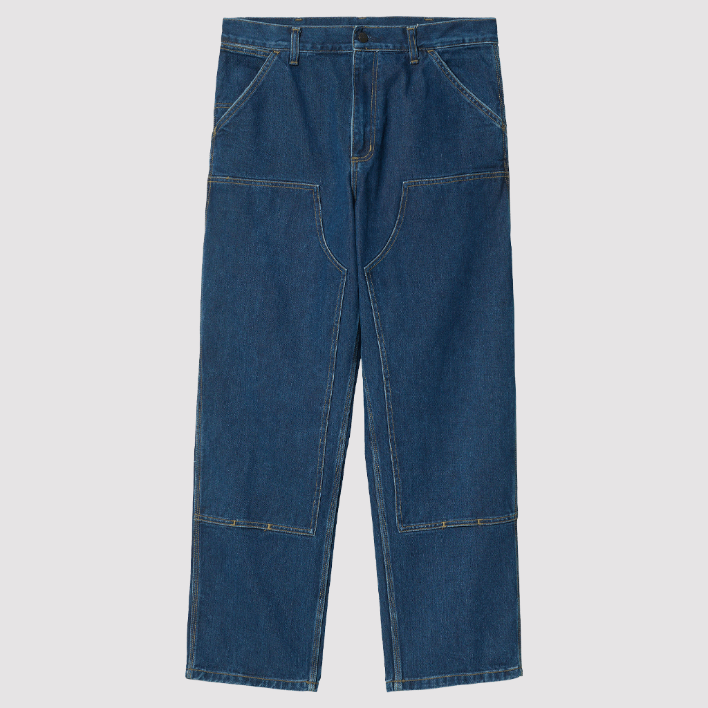 Double Knee Pant Blue Stone Washed