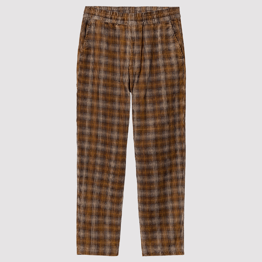 Flint Pant Corduroy Wiley Check Hamilton Brown Rinsed