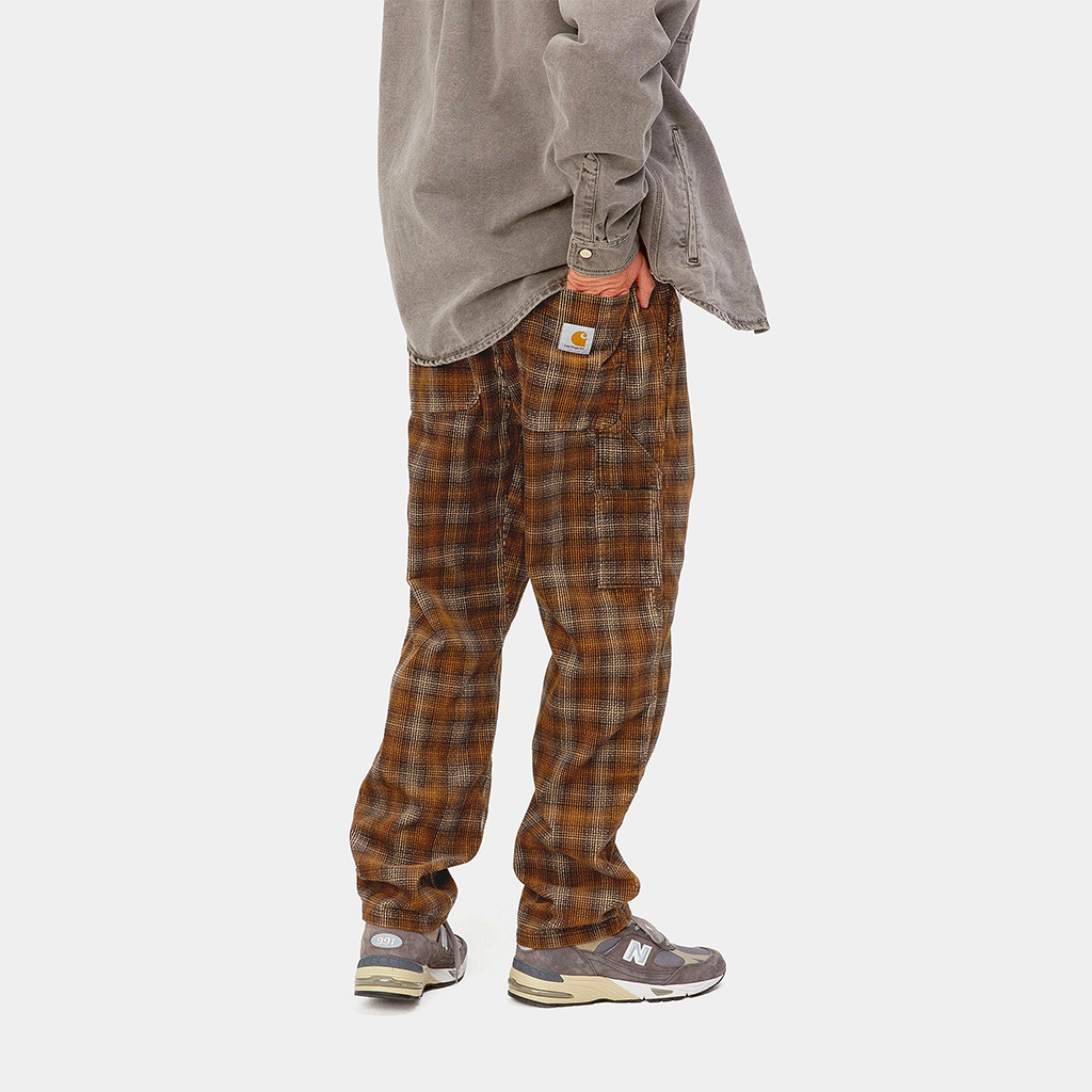 Flint Pant Corduroy Wiley Check Hamilton Brown Rinsed