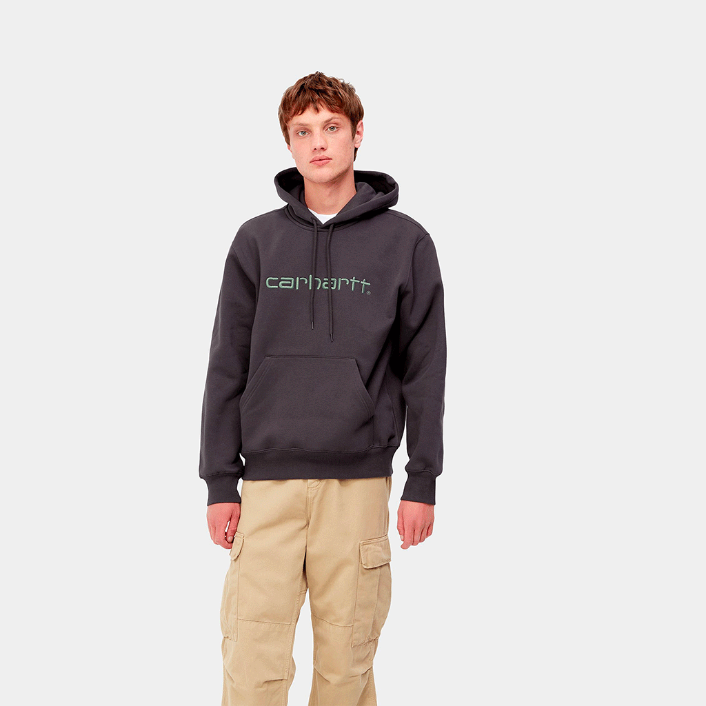 Hooded Carhartt Sweat Artichoke / Misty Sage