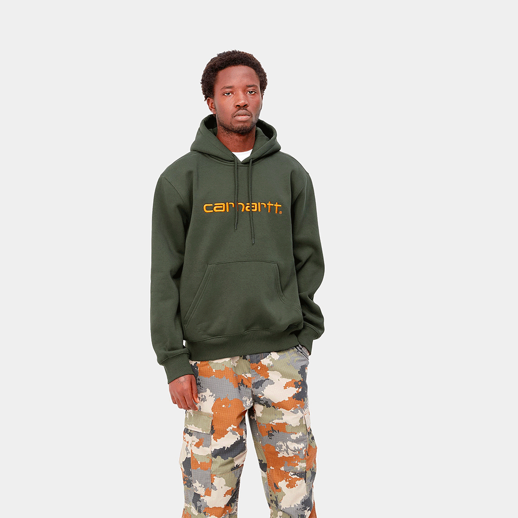 Hooded Carhartt Sweat Boxwood / Ochre