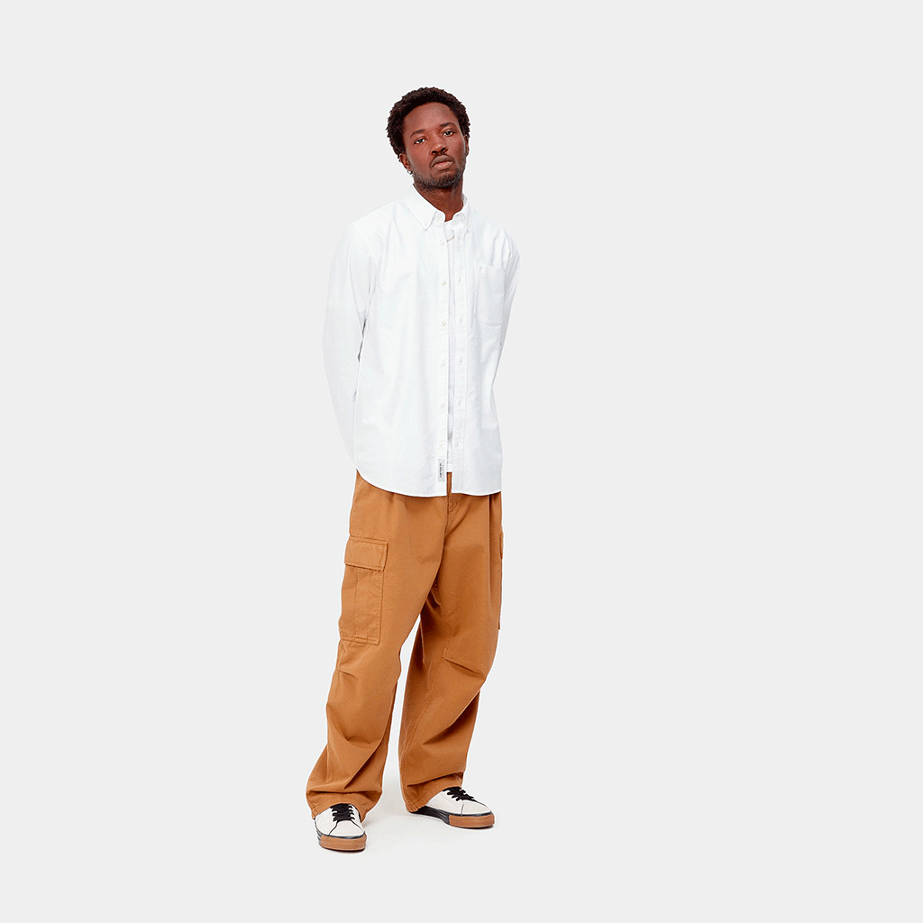 L/S C-Logo Shirt White/ White