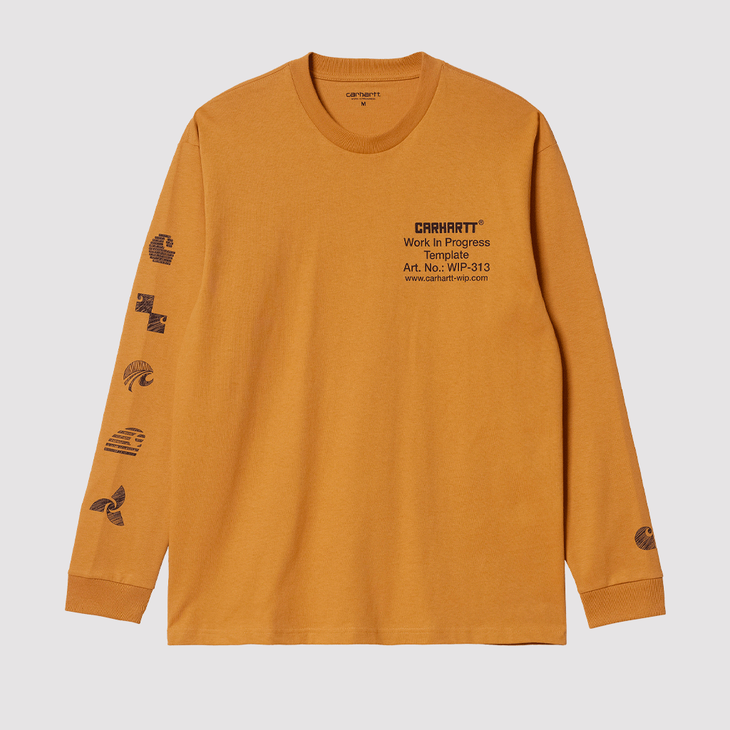 L/S Linograph T-Shirt Ochre