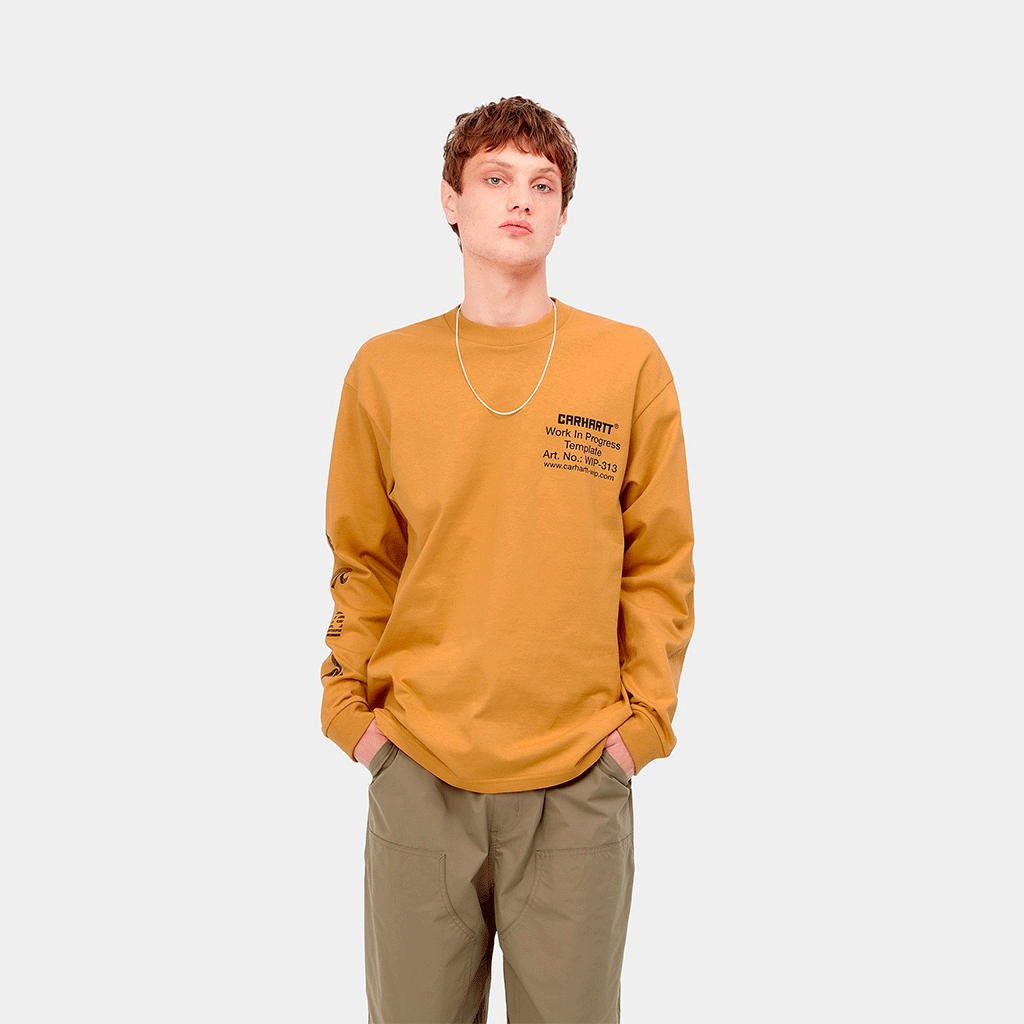 L/S Linograph T-Shirt Ochre