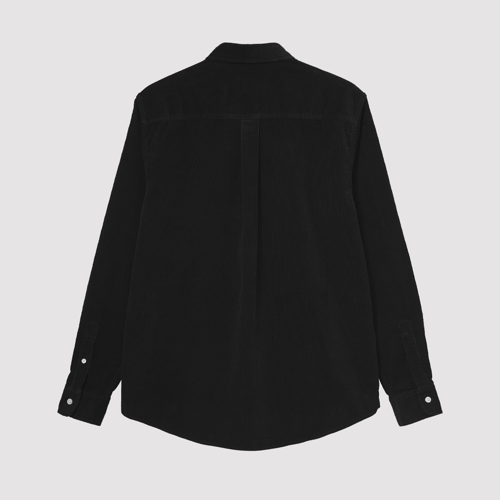 L/S Madison Cord Shirt Black / Wax