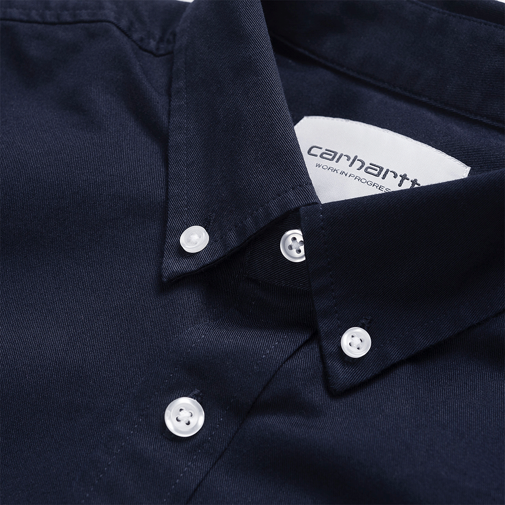 L/S Madison Shirt Dark Navy / White