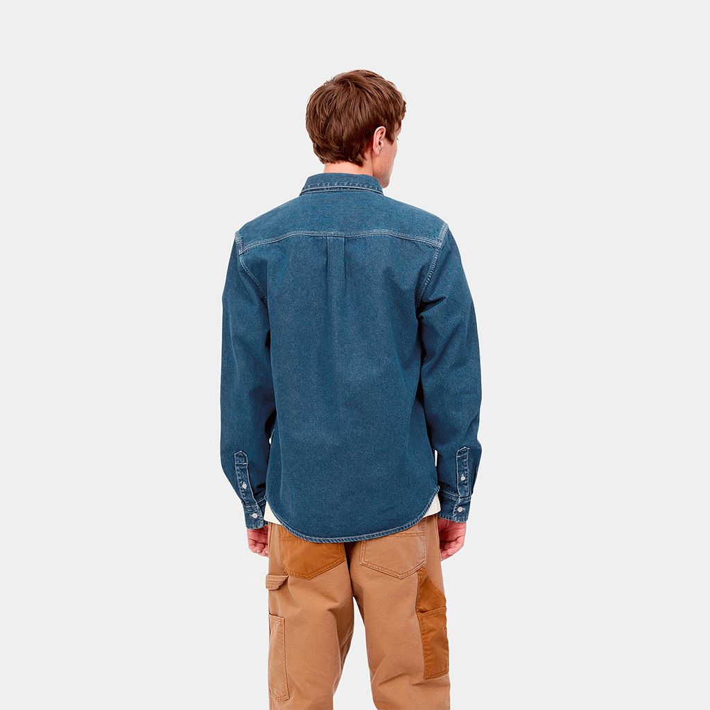 L/S Weldon Shirt Blue Stone Washed