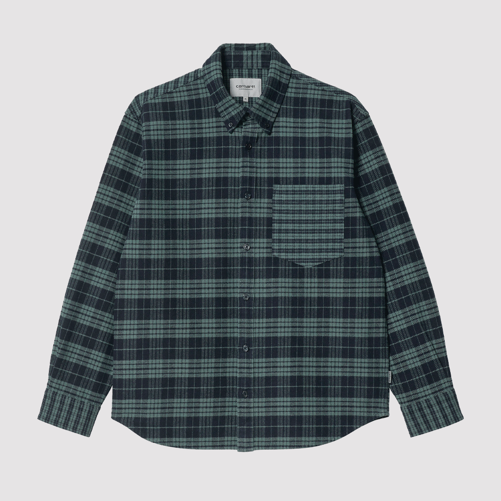 L/S Winger Shirt Check Eucalyptus