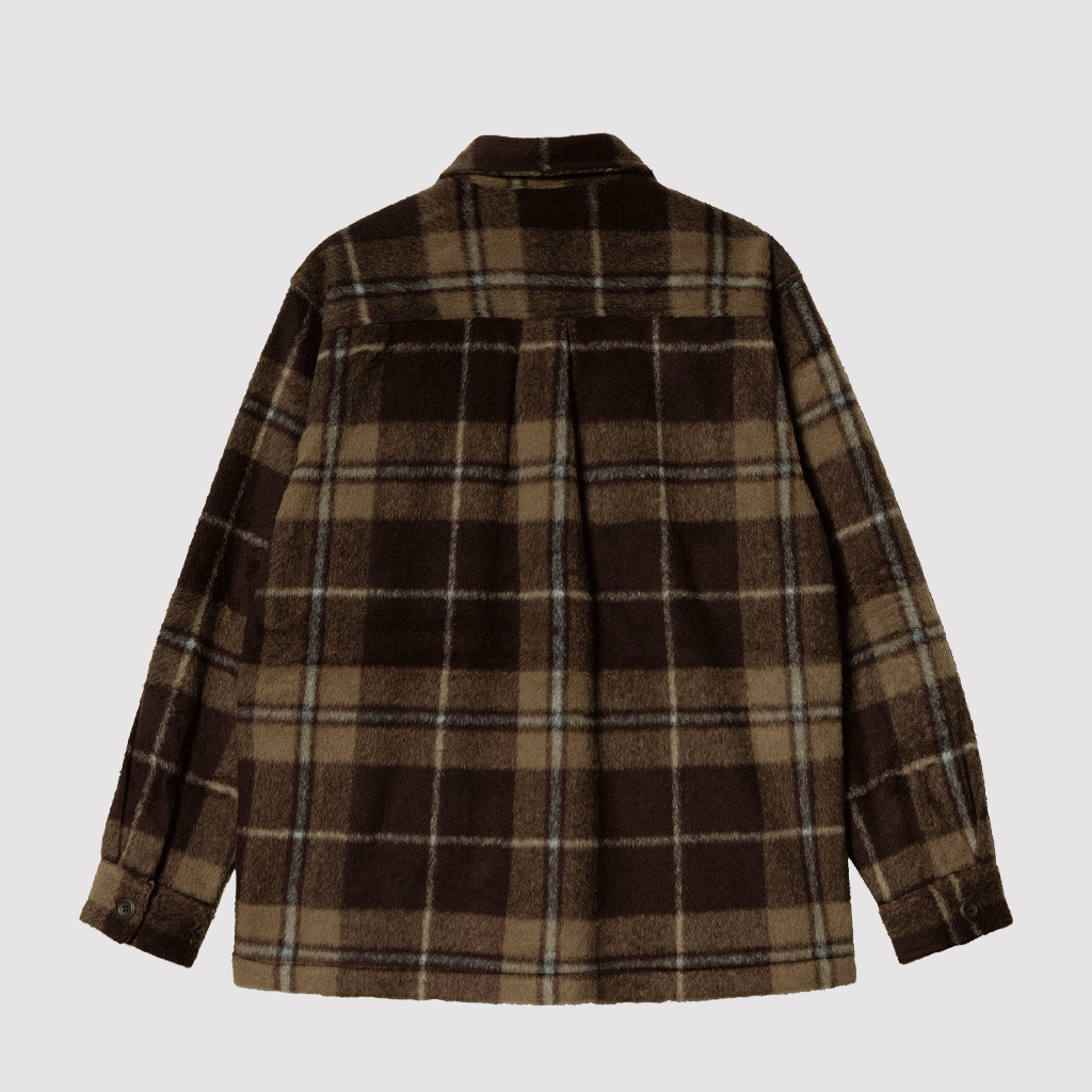 Manning Shirt Jacket Check Dark Umber / Leather