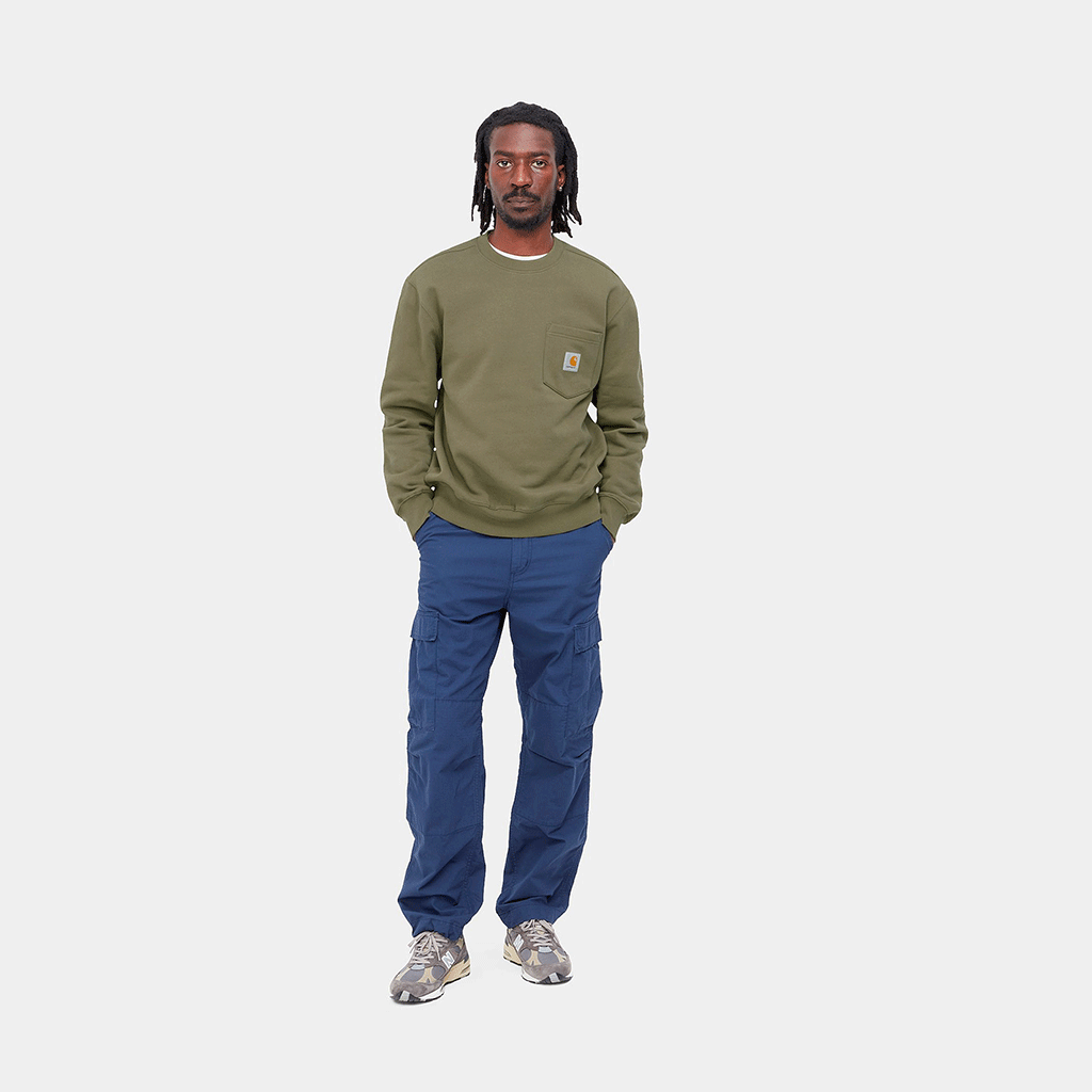 Pocket Sweat Seaweed Garment Washed