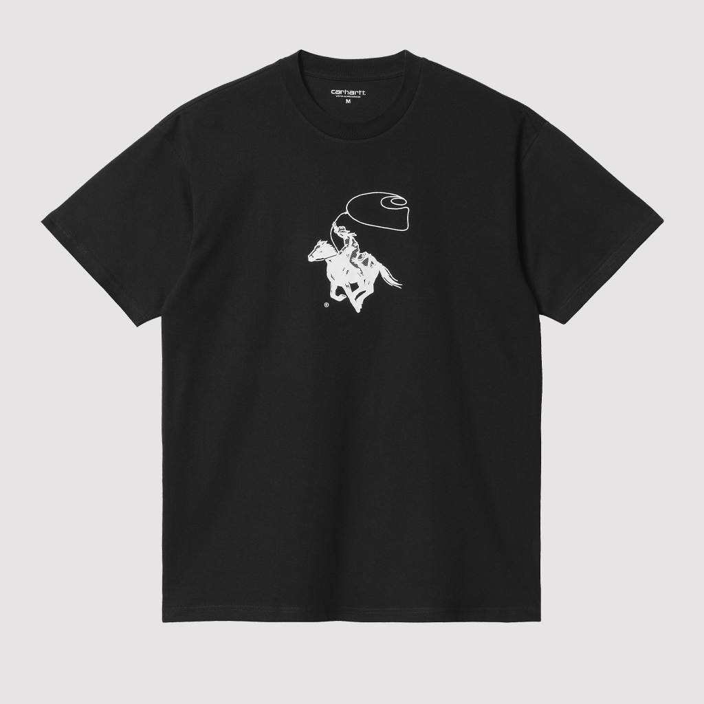 S/S Lasso T-Shirt Black / White