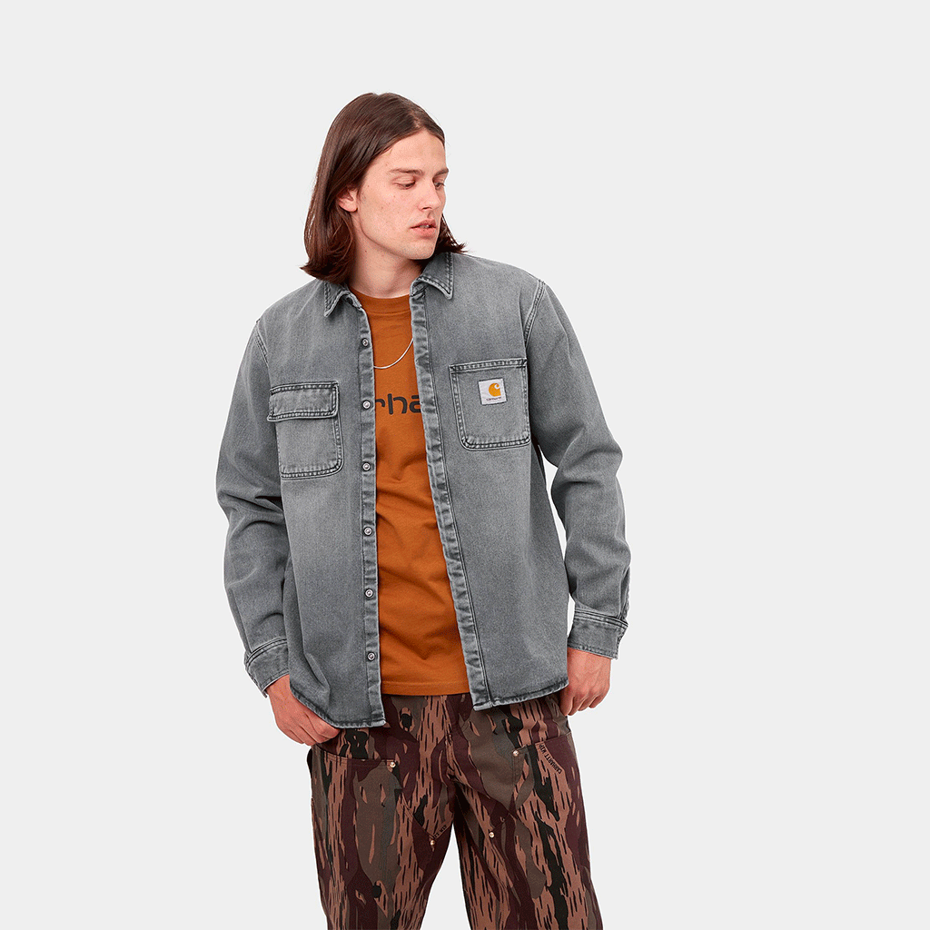 Salinac Shirt Jacket Black Light Used Washed