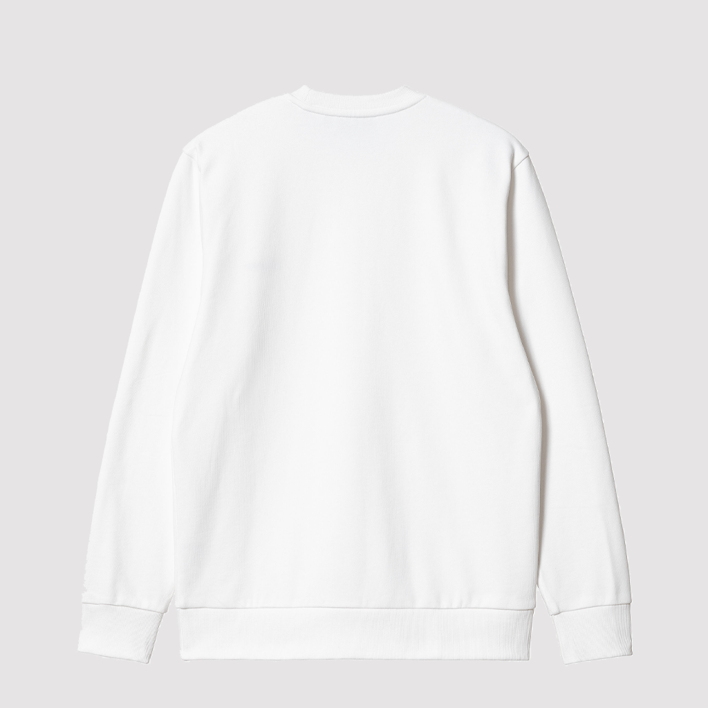Script Embroidery Sweat White / Black
