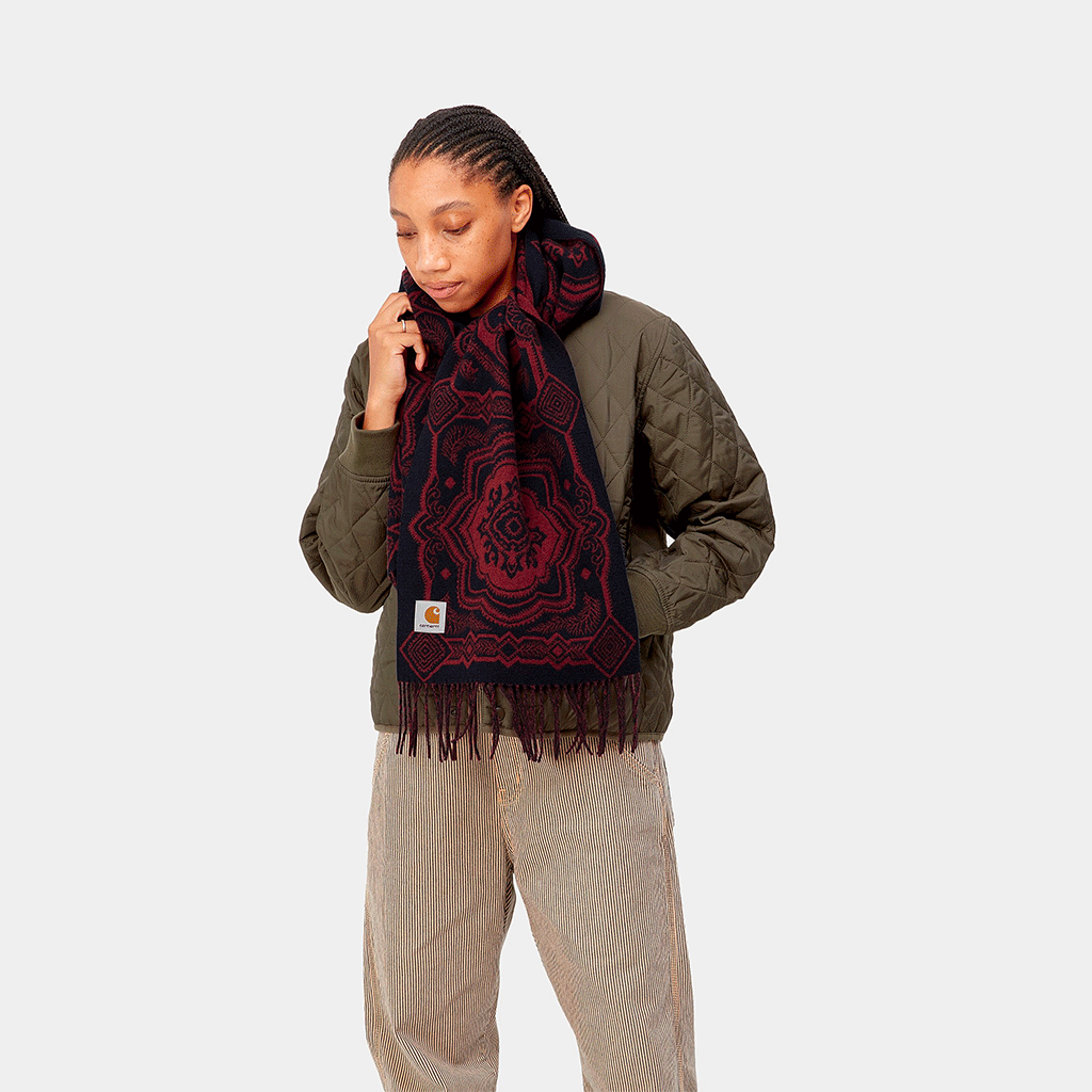 Verse Scarf Jacquard Dark Navy