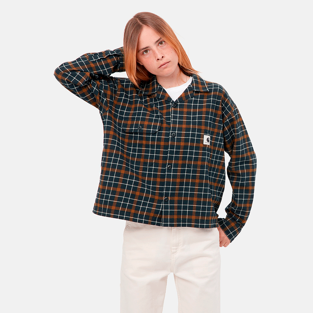 W' L/S Baxter Shirt Baxter Check, Astro / Tawny