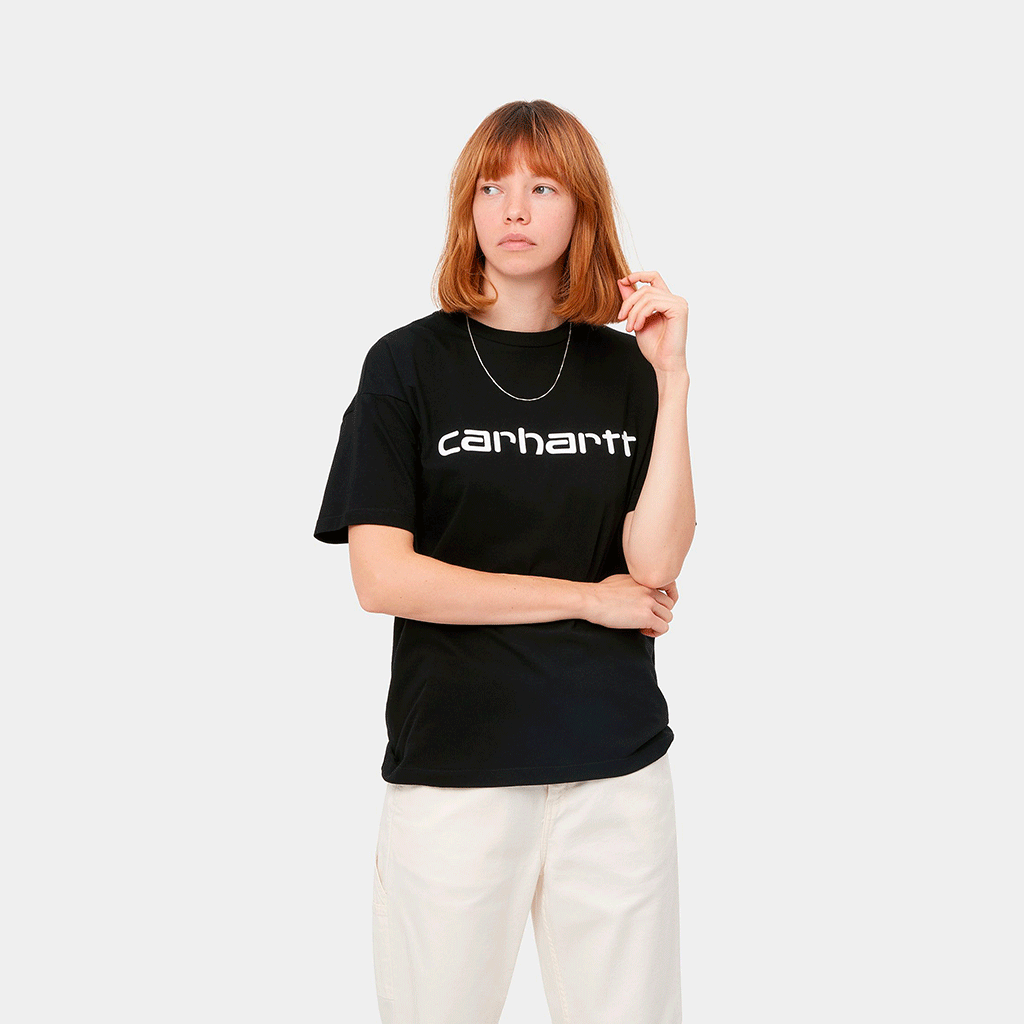 W' Script T-Shirt Black / White