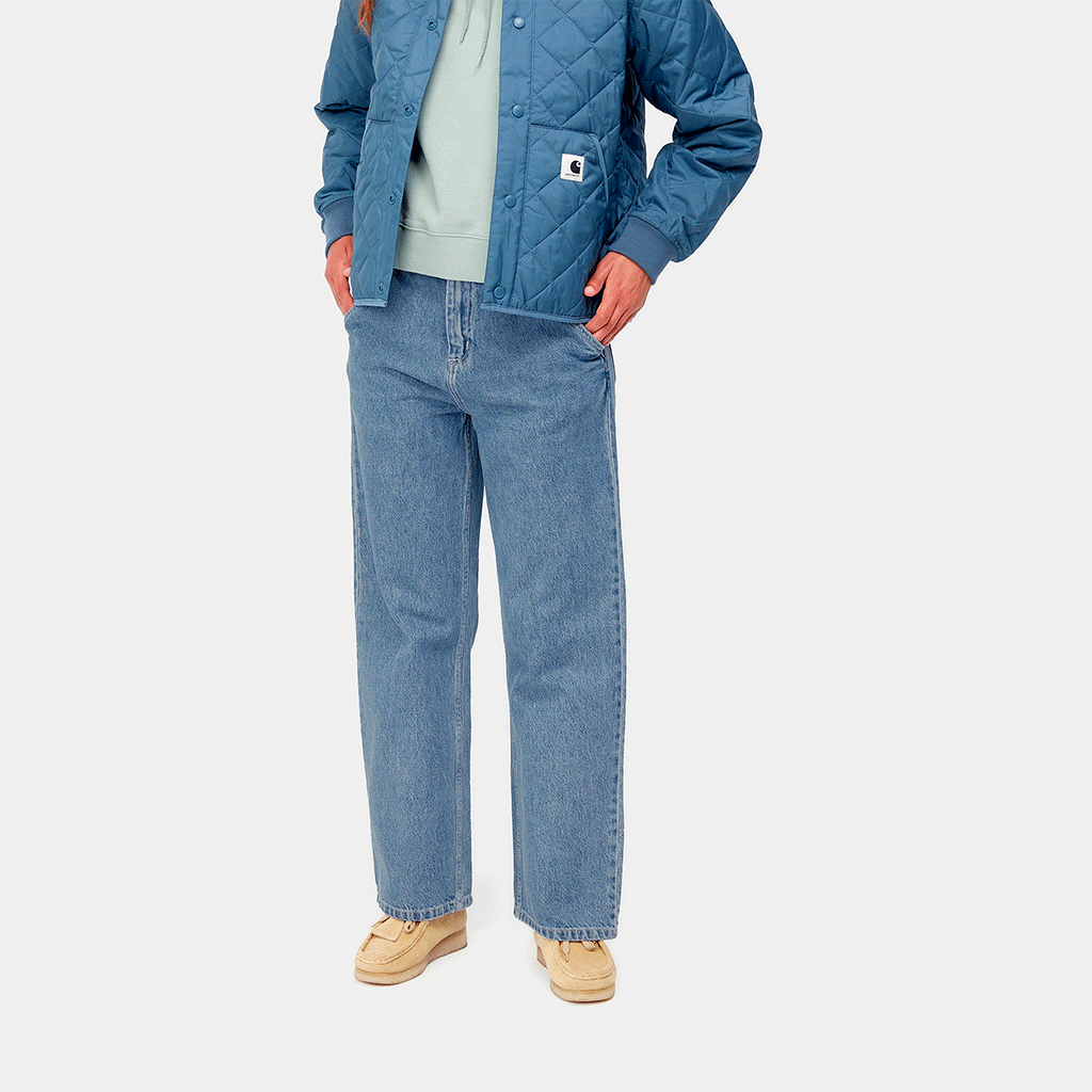 W' Simple Pant Blue Heavy Stone Washed