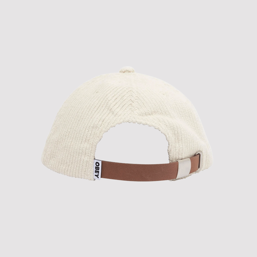 Flower 6 Panel Strapback Unbleached