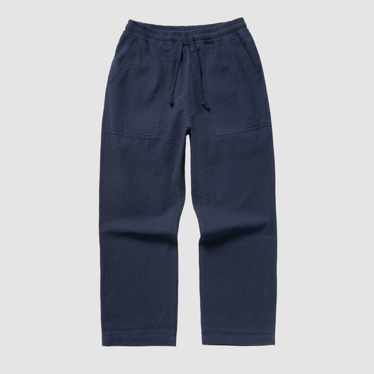 Seersucker Chef Pants Dark Navy