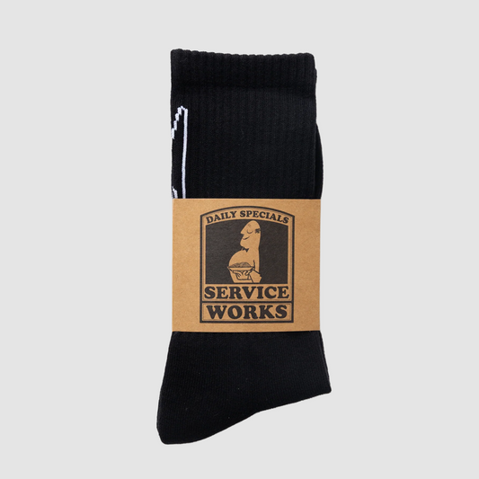 Knife & Fork Socks Black