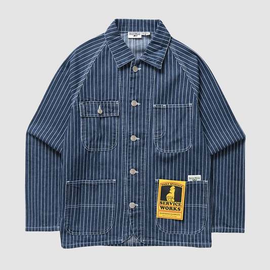 Pinstripe Denm Coverall 2.0 Indigo