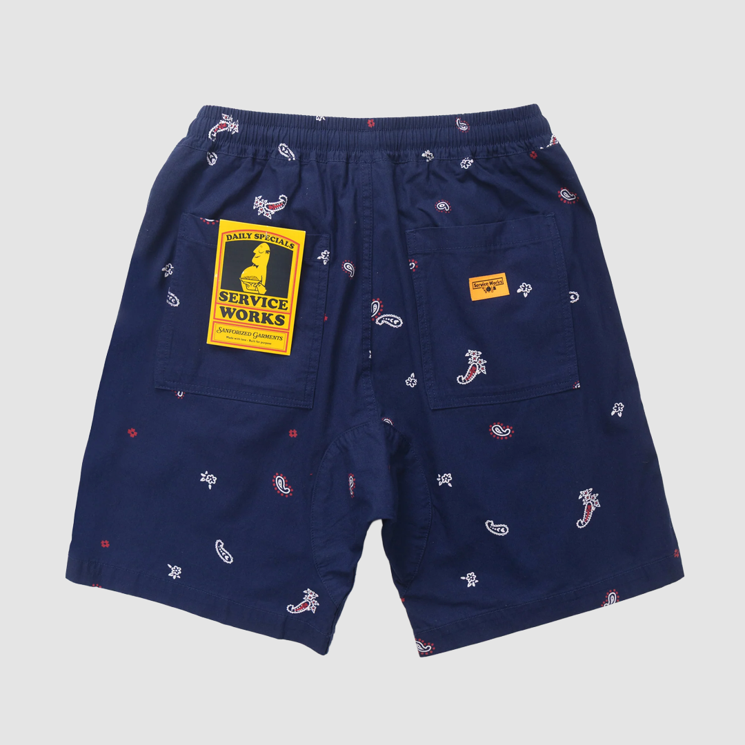 Paisley Chef Shorts Royal