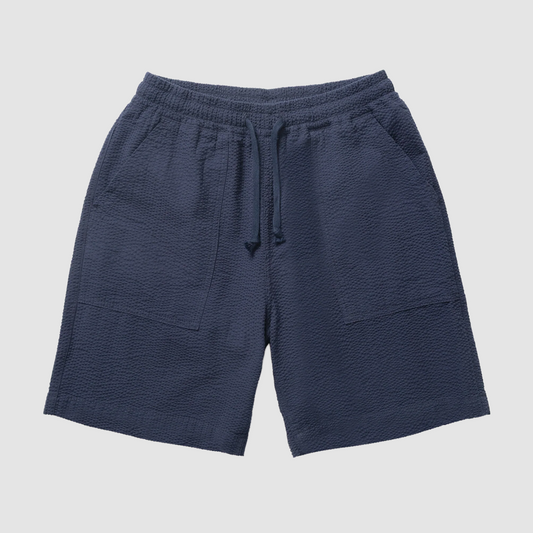 Seersucker Chef Shorts Dark Navy