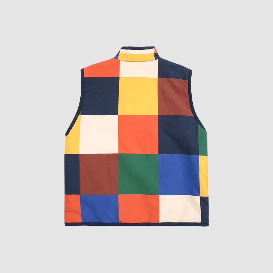 Multicolor Tiles Reversible Vest