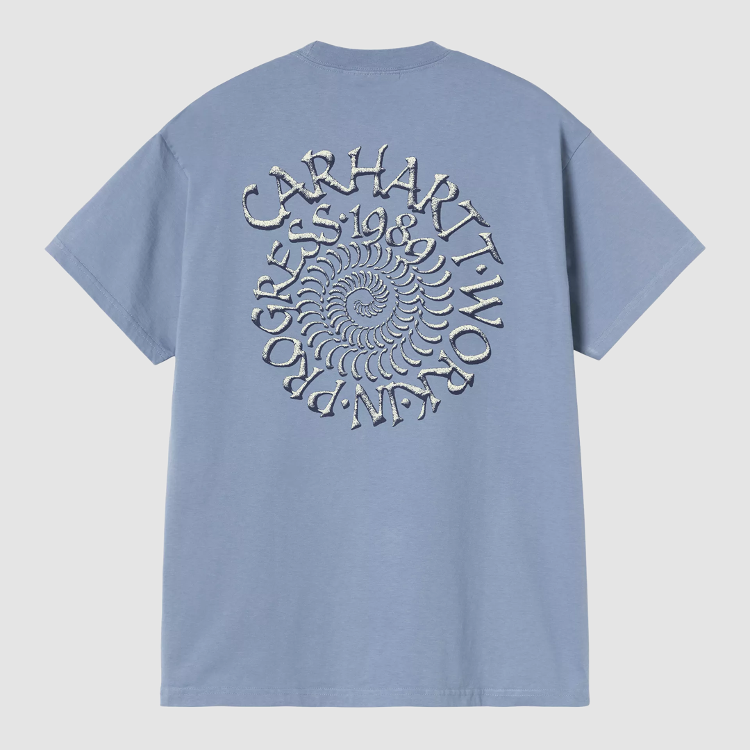 S/S Spirals T-Shirt Gentle Blue
