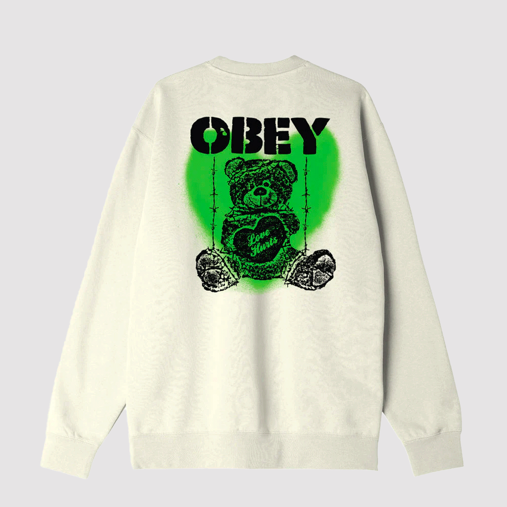 Obey Love Hurts Sweat Unbleached