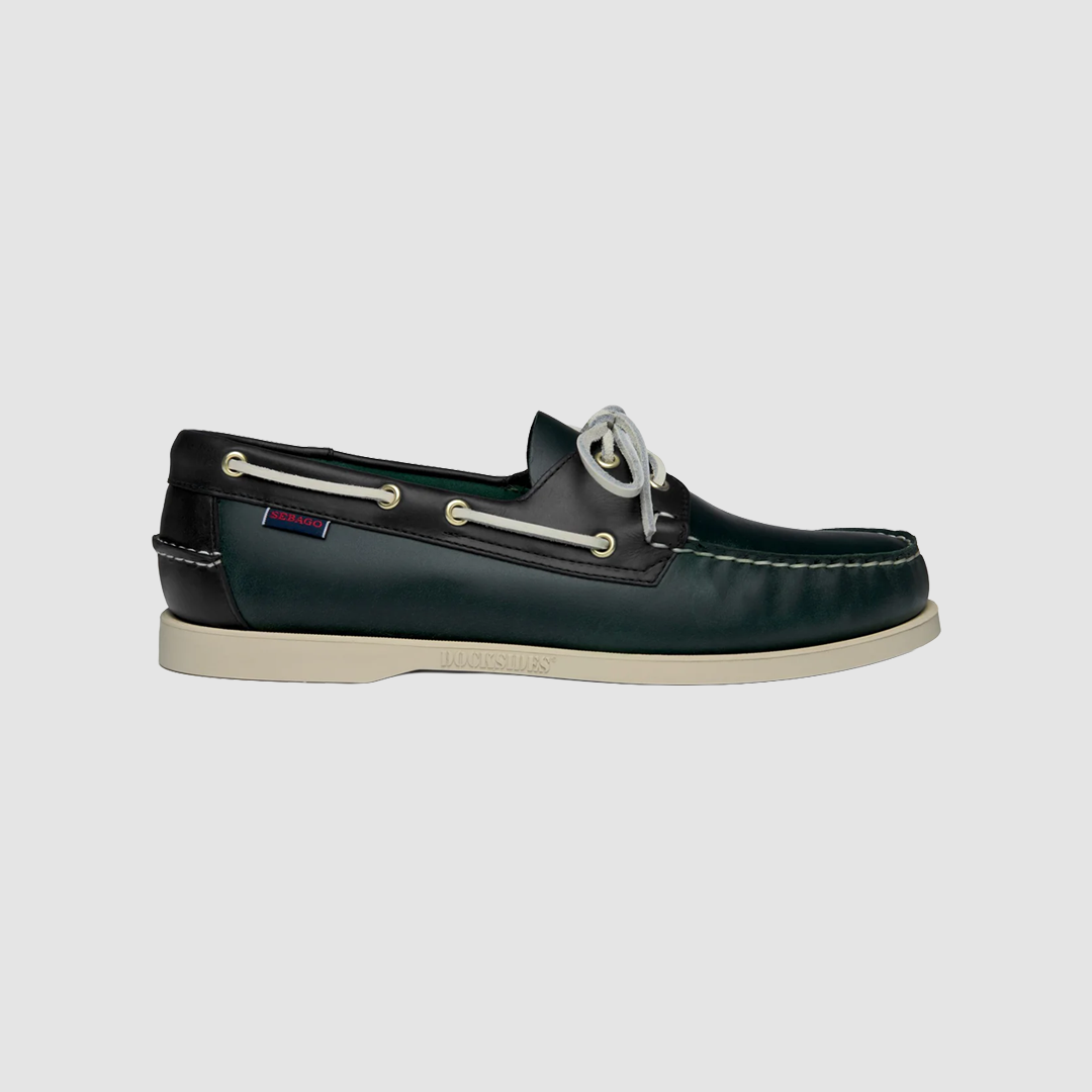Docksides Portland Waxed Green Forest / Blue Navy