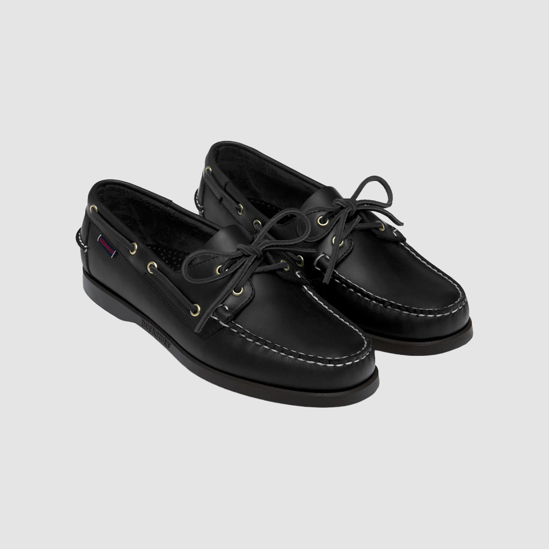 Docksides Portland Waxed Blue Navy / Dark Brown