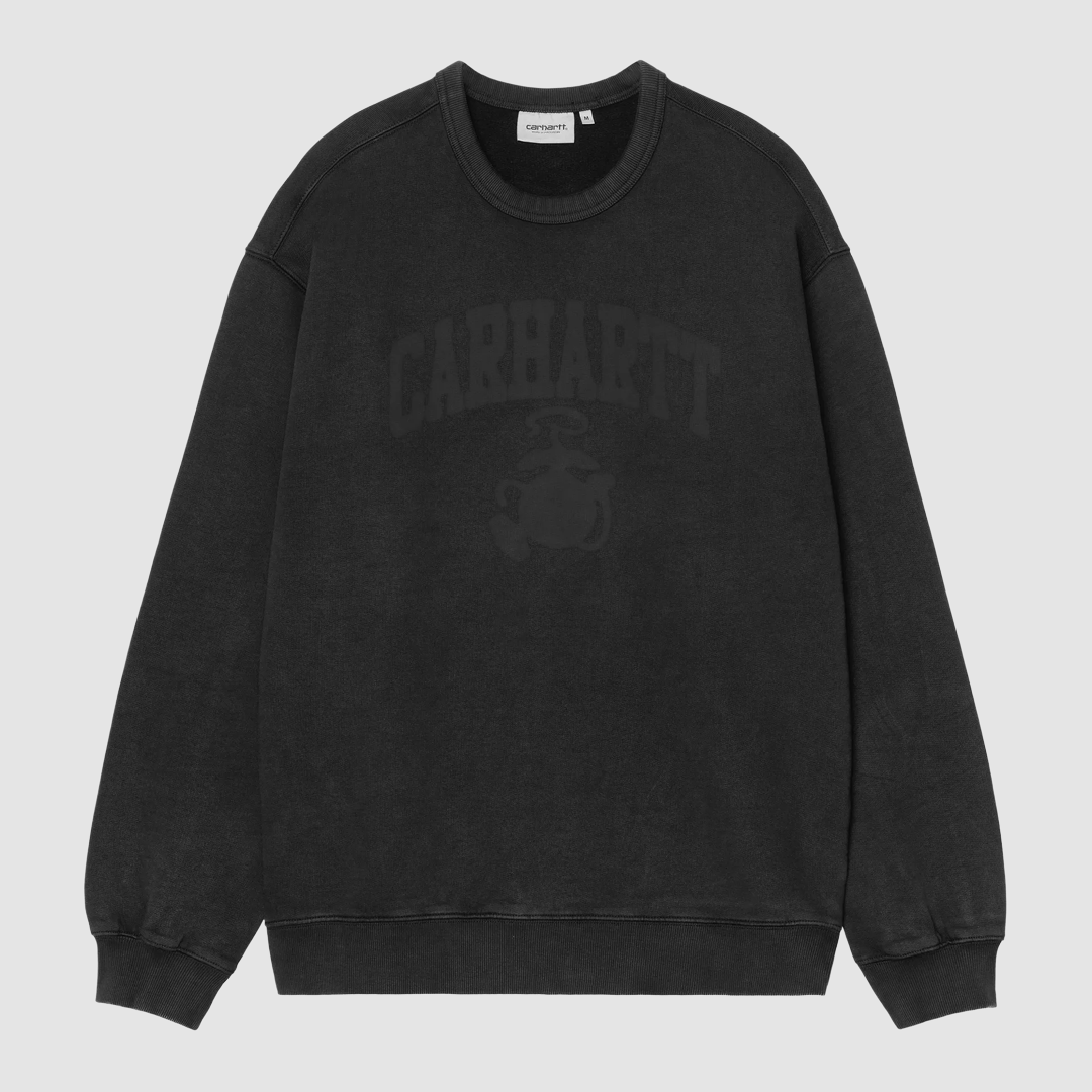 Faded Pond Corps Sweat Black Heavy Stone Washed