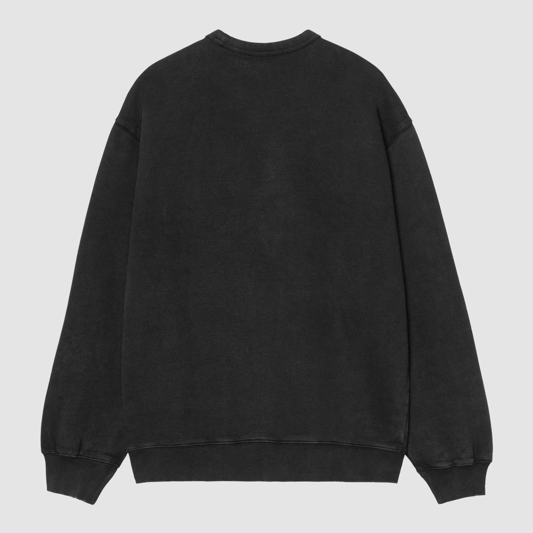 Faded Pond Corps Sweat Black Heavy Stone Washed