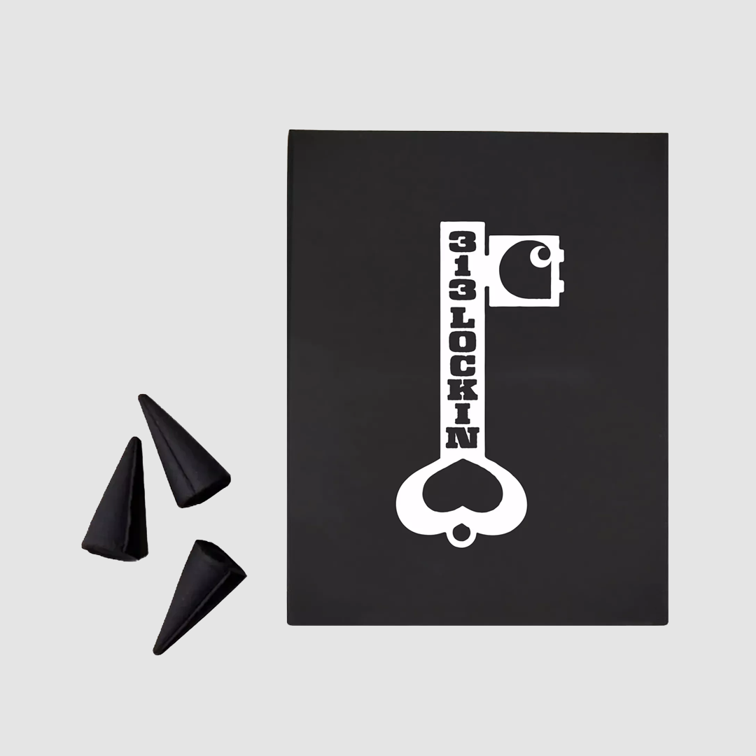 Locked Cone Incense White / Black