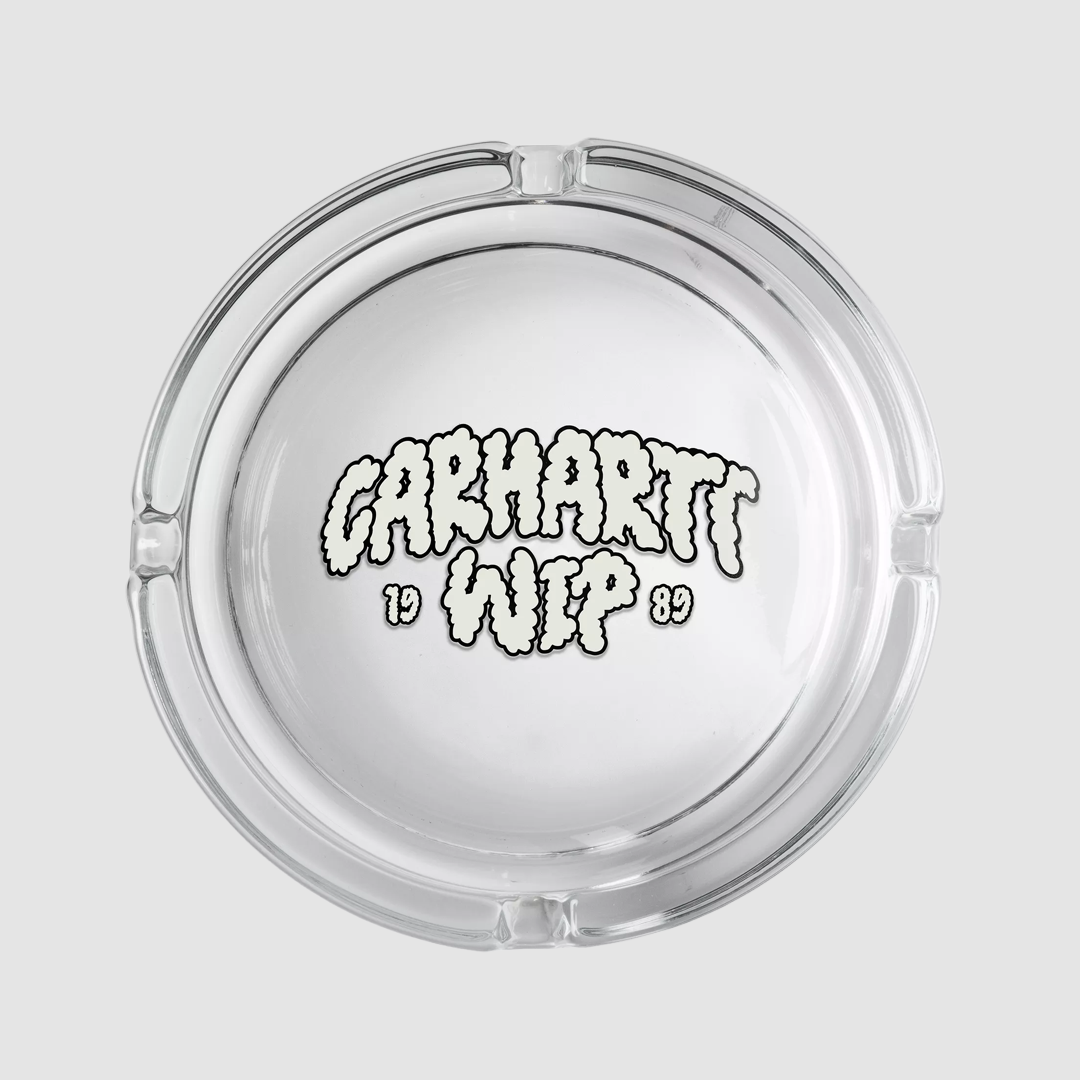 Cloud Script Ashtray Glass Clear