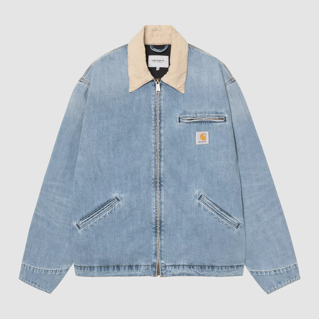 OG Detroit Jacket Blue / Dusty H Brown Burst Washed