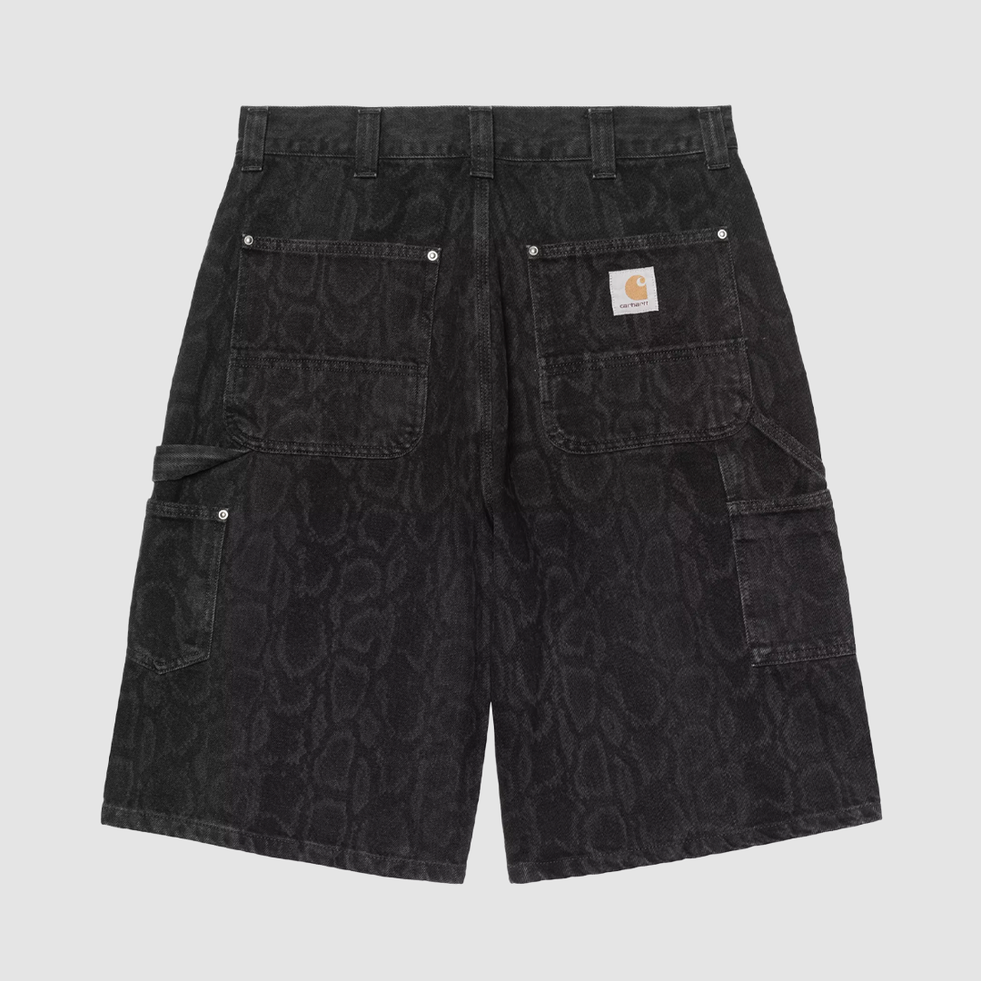 OG Double Knee Short Snake Camo Black Heavy Stone Wash