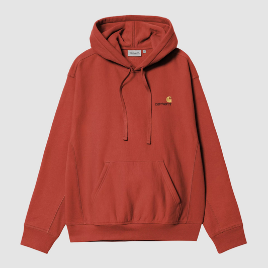 Hooded American Script Sweat Oxide Red